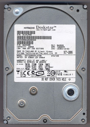 Hard disk ide 250 gb - disk, 3.5"