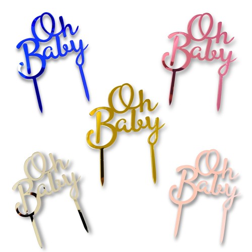 Cake topper acrilico età - , oh