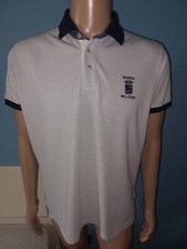 MARINA MILITARE POLO UOMO BIANCA MANICA CORTA COLLETTO BLU TAGLIA L 100% COTONE