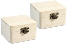 Set 2 scatole legno decoupage