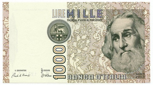 1000 lire marco polo - marco, a