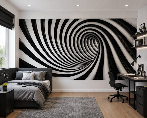 Decorazione parato nero tunnel - decorazione,