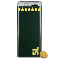 LATTINA per OLIO EVO in METALLO VERDE CONTENITORE da 5 Litri con DOPPIO TAPPO