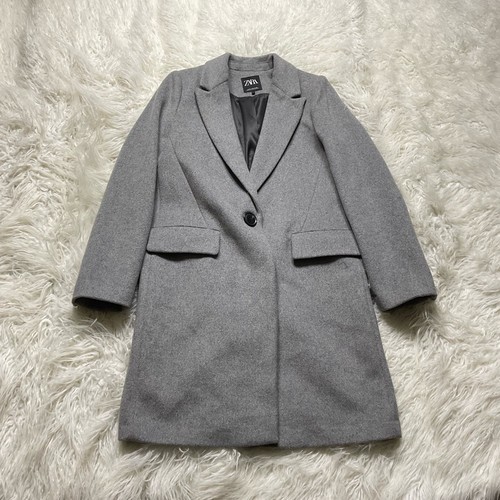 Zara grey oversized coat - zara,