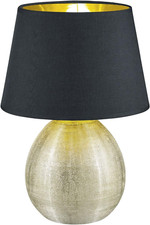 Reality R50631079 Luxor, Lampada Da Tavolo, Ceramica, E27, Oro, 24 X 24 X 35 Cm