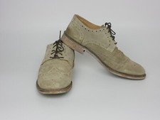 Scarpe Francesine Derby Brogue in camoscio Tortora N. 42 MADE IN ITALY