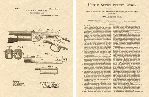 Winchester 1890 patent art - winchester,