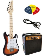 Chitarra Elettrica per Bambini Mini 78cm - sunburst + Amplificatore MA05 + 3Pik + Style 1