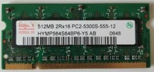 SCHEDA MEMORIA RAM  DDR2 HYNIX 512MB 2Rx16 PC2-5300S-555-12 