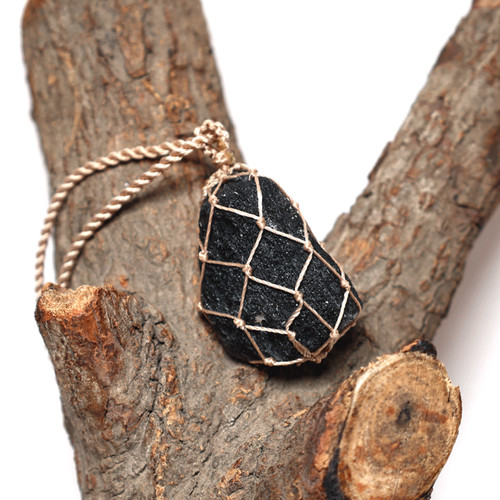 Collana talismano macramè - collana,
