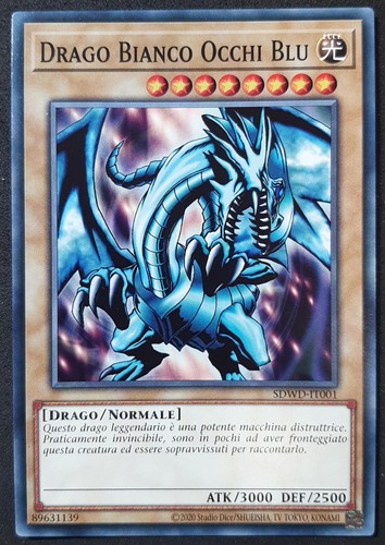 Drago bianco occhi - bianco, blu