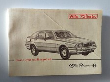 Libretto uso e manutenzione Alfa Romeo 75 Turbo