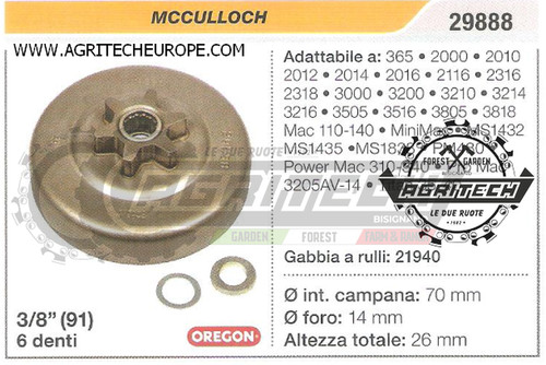 29888 pignone campana frizione - campana,