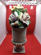 Vaso Antonio Zen Nove in ceramica con coperchio a fiori Vintage Antiquariato