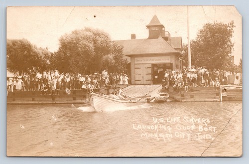 Barca surf vintage rppc - barca,