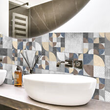Adesivi murali per piastrelle bagno e cucina wall stickers tile effetto cemento 