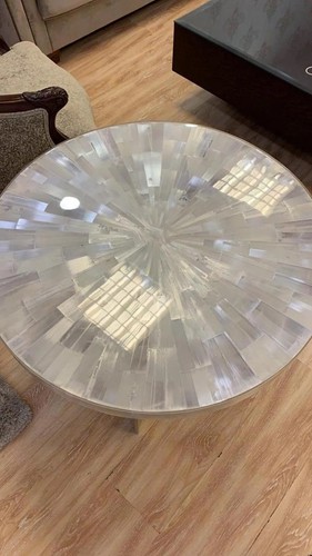 Tavolino rotondo selenite - in,