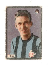 CALCIO   FIGURINA   ORIGINALE   INTER  OLMI CON SCUDETTO    ED BALILLA   NR  59