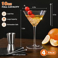 Set 4 bicchieri da martini
