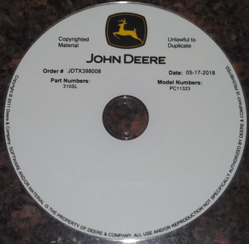 John deere 310sl manuale parti - deere,