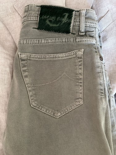 Jeans jacob cohen verde chiaro - jeans,