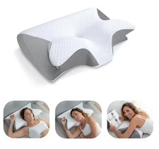 Cuscino Ortopedico Cervicale 100% Memory Foam Antiacaro Anatomico Grigio Riposo