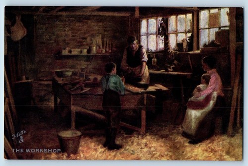 Cartolina scozia officina - cartolina,