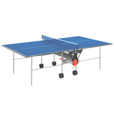 Garlando Tavolo da Ping Pong Training Indoor con ruote per interno Blu