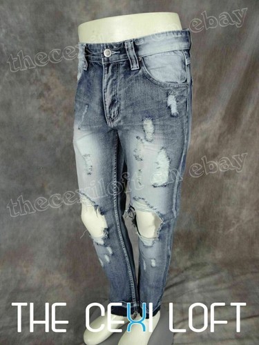 Jeans uomo moto biker - jeans,