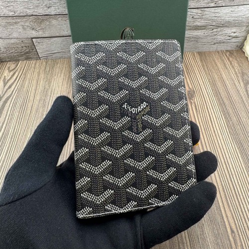 Goyard black leather passport - leather,