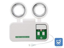 Lampada Automatica Emergenza LED Luoghi Pubblici Teste Orientabili Ricaricabile