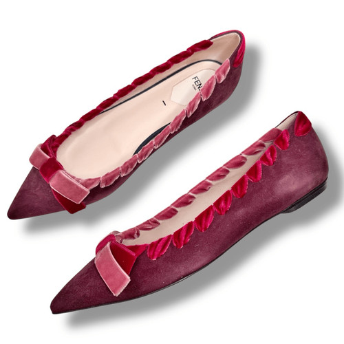 Ballerine fendi bordeaux - ballerine,