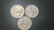 REGNO D' ITALIA N. 3 MONETE DA 20 CENTESIMI LIBERTA' LIBRATA DEL 1920-1921-1922