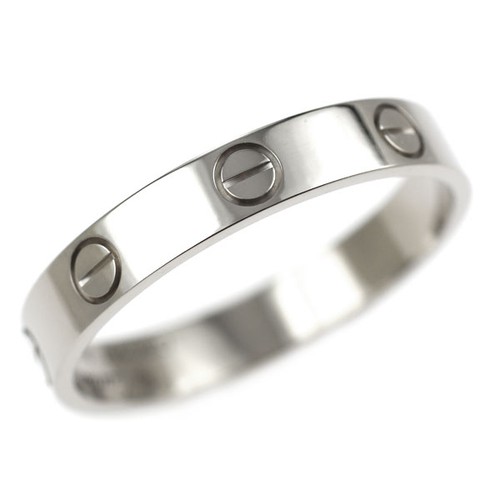 Anello cartier k18wg mini love - k18wg,