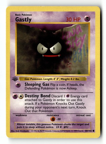 Pokemon card gastly 1st - gastly,