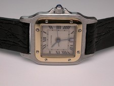 Cartier Santos Galbee modello grande acciaio-oro ref. 187901 buone condizioni