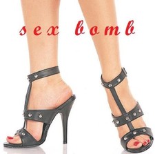 SEXY sandali PELLE neri