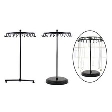 Espositore per Gioielli Vetrina Girevole Portaoggetti in Metallo per Porta