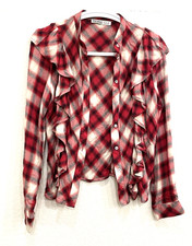 Camicia Zara Basic Denim Rosso