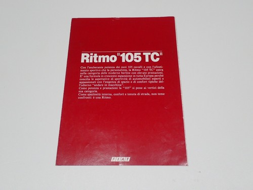 Fiat ritmo 105 brochure - fiat,