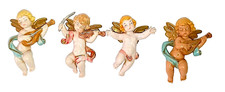 set 4 angeli putti musicisti