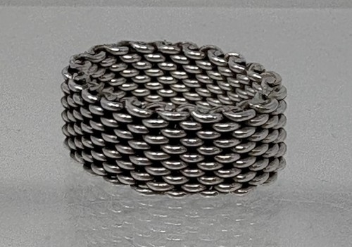 Anello rete argento - a,