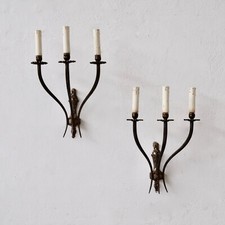 Coppia applique 3 bracci originali anni '50 Italia