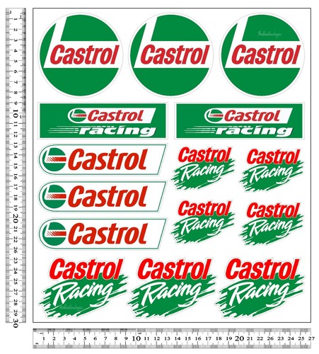 Adesivi stiker castrol sponsor - stiker,