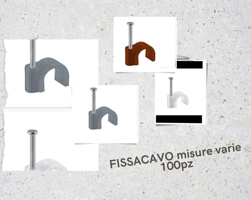 Graffette fissacavo con chiodo - graffette,