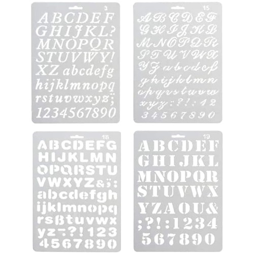 Stencil plastica lettere