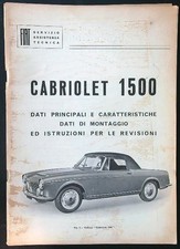 FIAT CABRIOLET 1500: DATI PRINCIPALI E CARATTERISTICHE AA.VV. FIAT 1959 