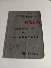VELOSOLEX Libretto di Circolazione a Pagine  no VESPA no Lambretta 