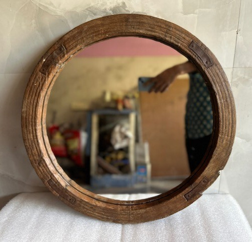 Specchio rotondo legno - in,