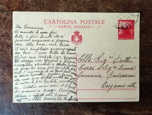Cartolina postale bergamo - cartolina,